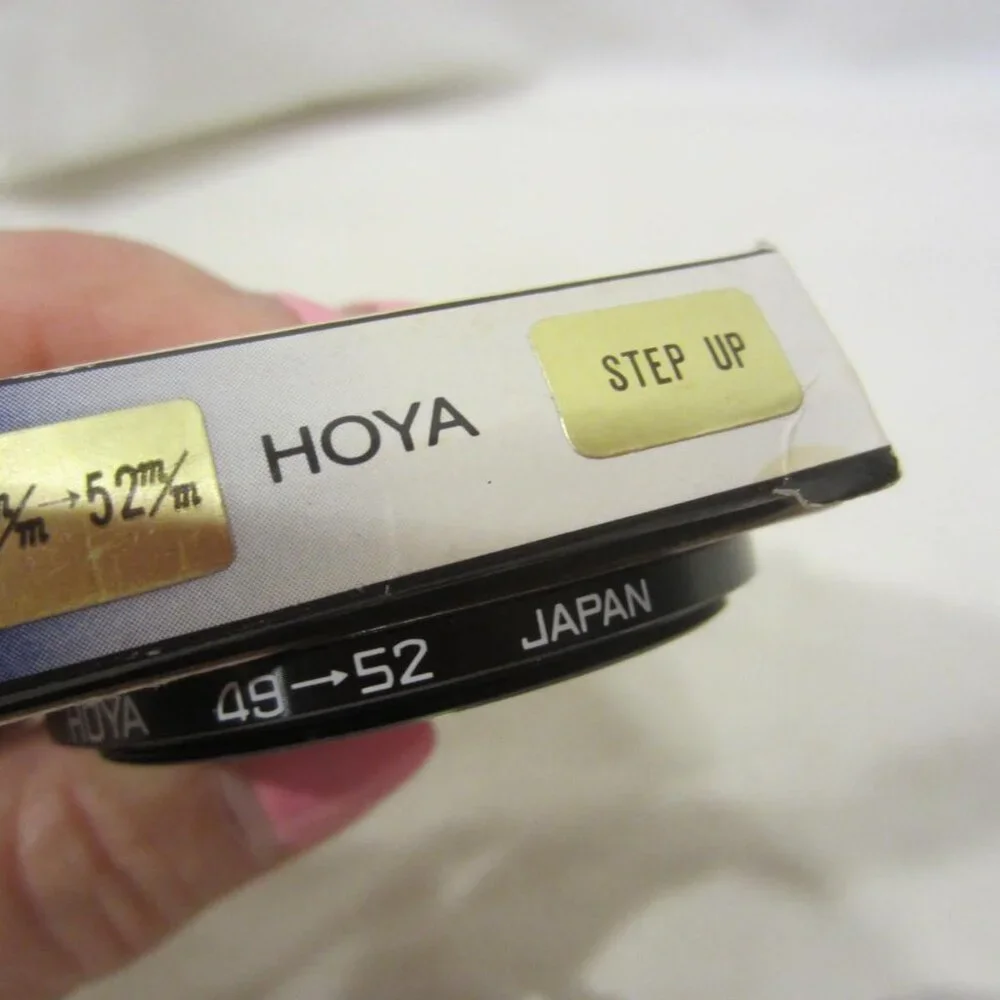 HOYA step up filter 49mm-52mm & plastic filter cases